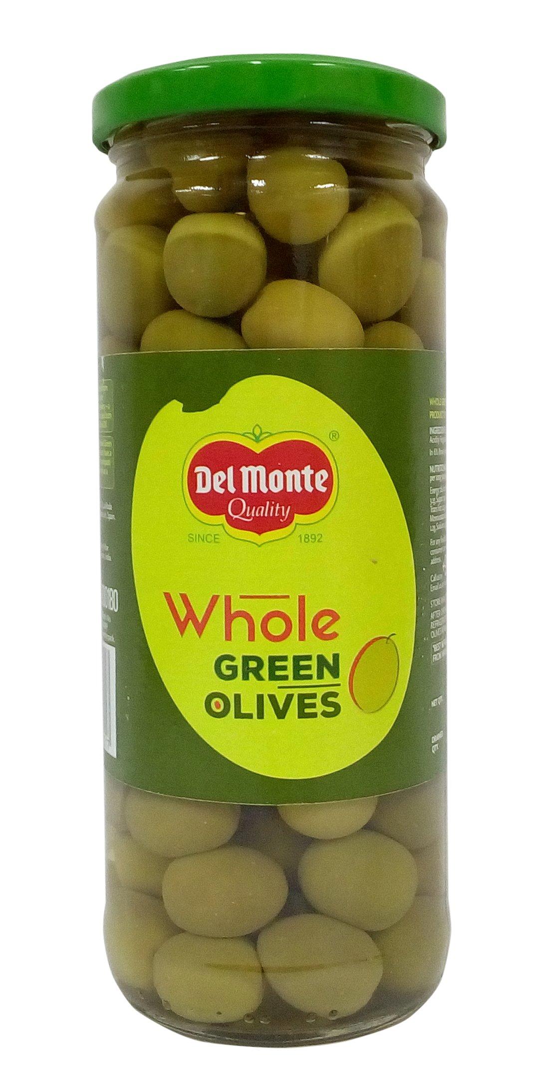 Del Monte Del Monte Green Olives - Whole, 450g Jar