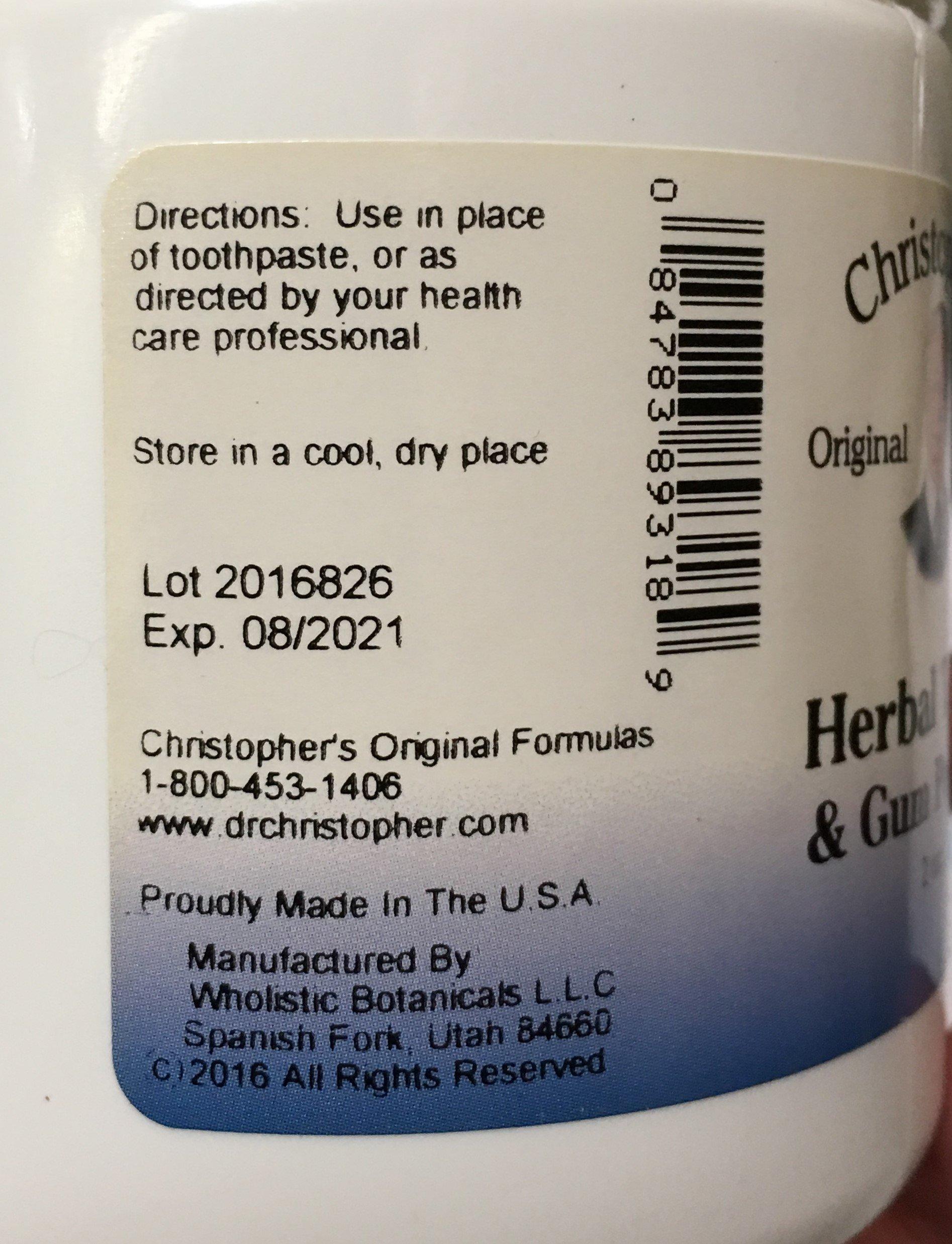 Christopher\'s Original Formulas Christopher\'s Original Formulas, Herbal Tooth & Gum Powder, 2 oz