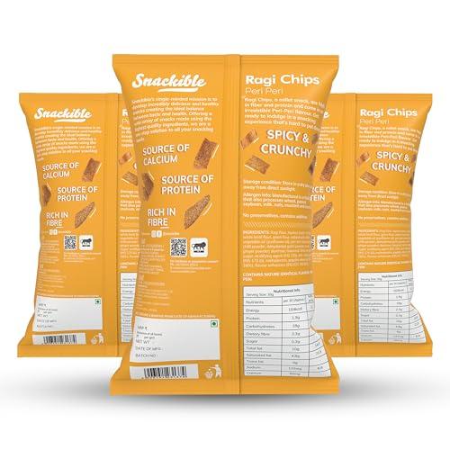Snackible MU(N)CH BETTER Snackible MU(N) CH BETTER Peri Peri Ragi Chips-55Gm (Pack Of 3)