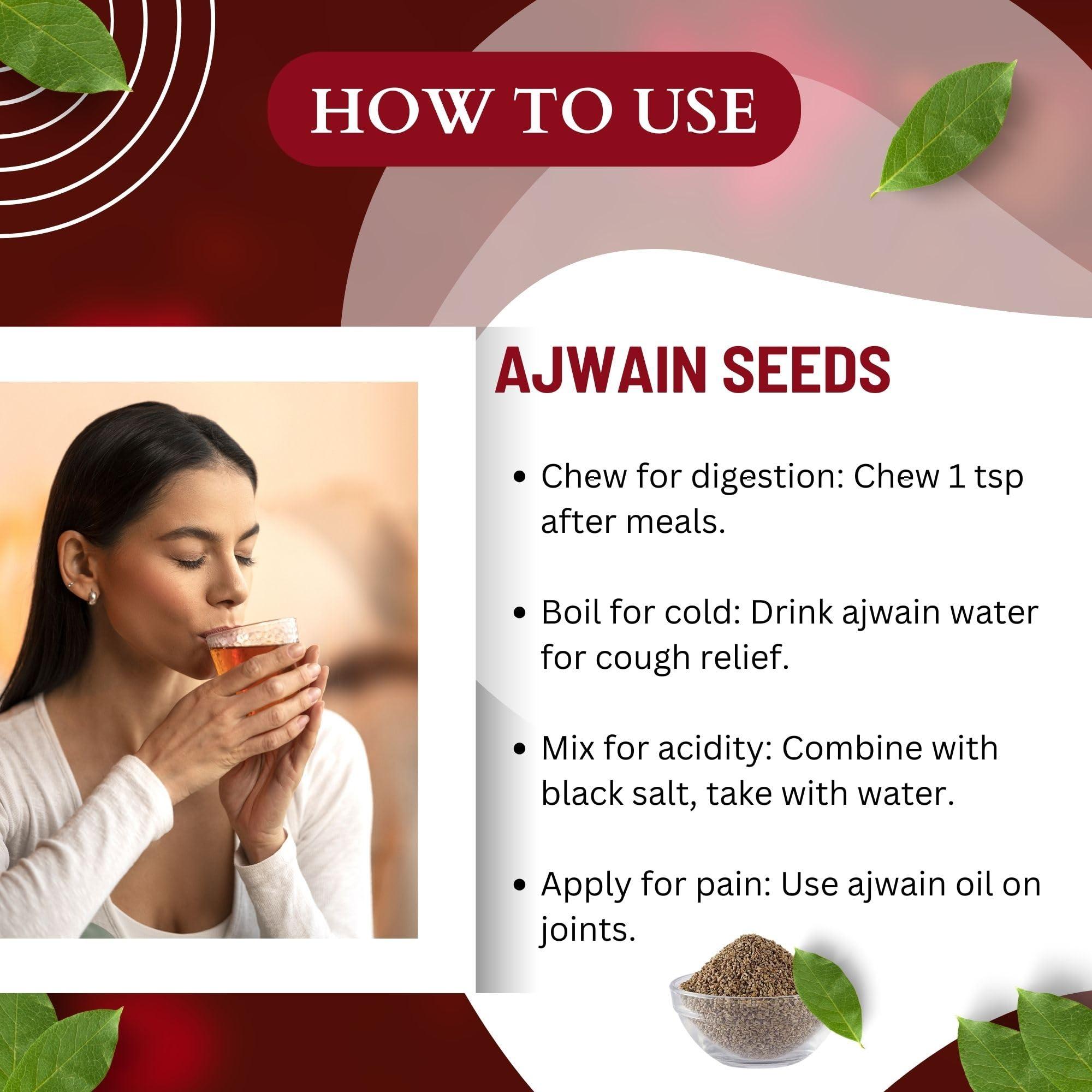 BrijBooti BrijBooti Ajwain Moti - Ajwain Whole - Ajwain - Trachyspermum Ammi - Carom Seed - 100 Gr