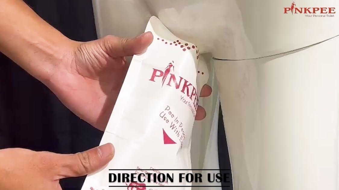 PINKPEE Pinkpee Disposable Urine Bag Pack of 35 - Personalized Hygienic Toilet Solution for Travel, Campers, and Bedridden Patients - Leak-proof, Odorless, Solidifies Instantly (Pack of 7)