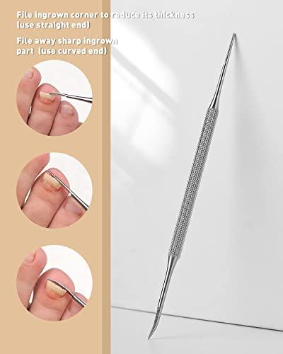 BEZOX Ingrown Toenail Lifter & File: Bezox Ingrown Toenail Lifter And File Set - Podiatrist Preferred Ingrown Toenail Treatment Tool - Surgical Grade Stainless Steel