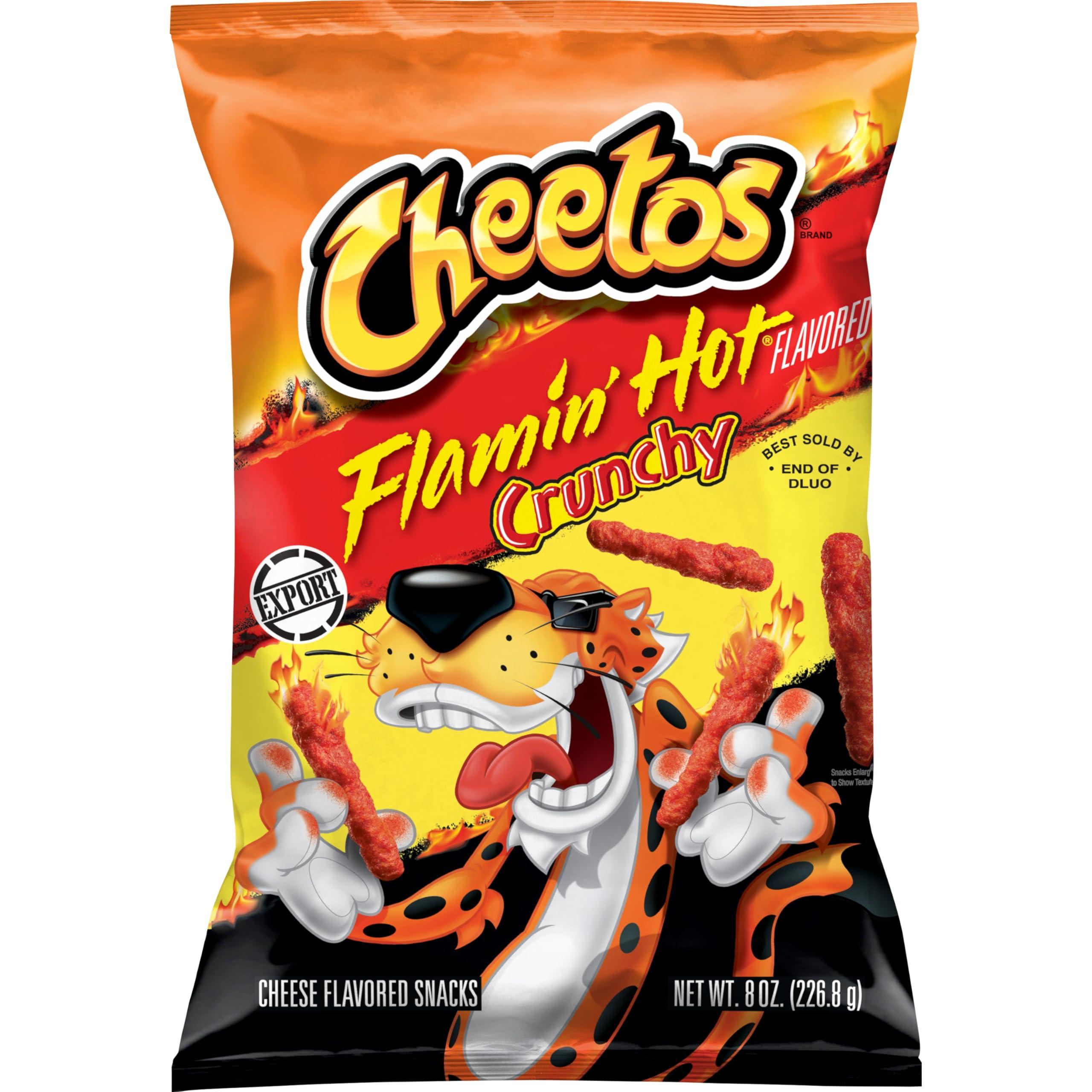 Cheetos Cheetos Flamin Hot Crunchy Snacks - Cheese Flavoured, 226.8g