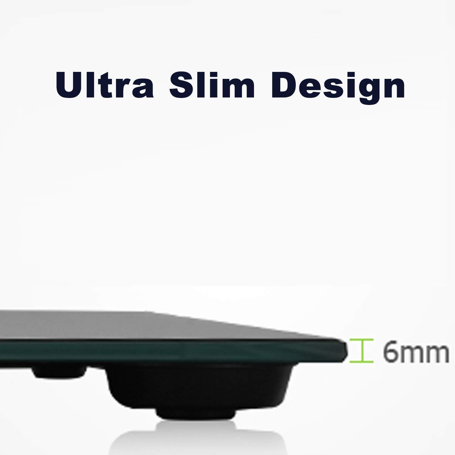 Sansui Sansui Digital Personal Human Body Weighing Scale, Bathroom Weight Machine with Large LCD Display, 150 kg (Black)