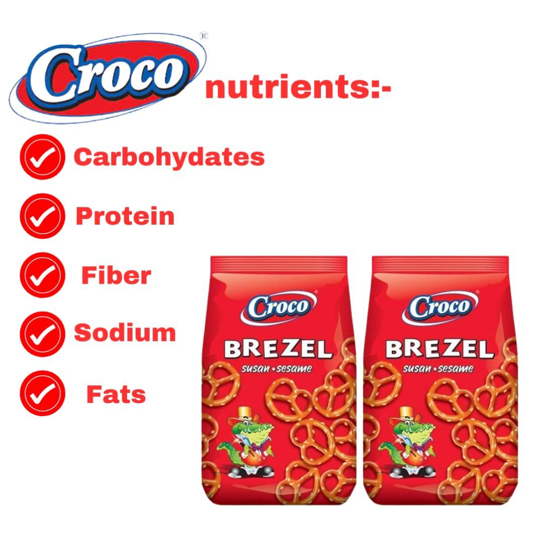 Croco Croco Snacks Brezel with Sesame Seeds, 80 g