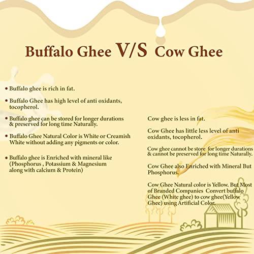 LEELADHAR Liladhar Buffalo Desi Ghee Clarified Butter Danedar Ghee 100% Unadulterated Pure Fresh Desi Ghee Improves Bone Health and Digestion No Added Preservatives Shuddh Ghee (Pack of 2 500 Gr)