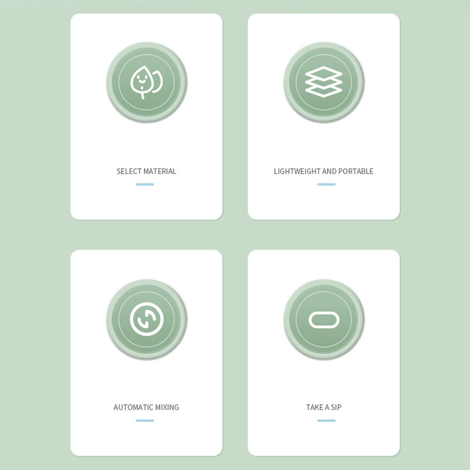 Bewinner Protein Shaker Cup, Portable Mixer, Lid with Blender, Leak Proof Small Protein Shaker Bottle Single for Coffee, Tea, Hot Chocolate, Milk, Protein Shakes, Lemonade