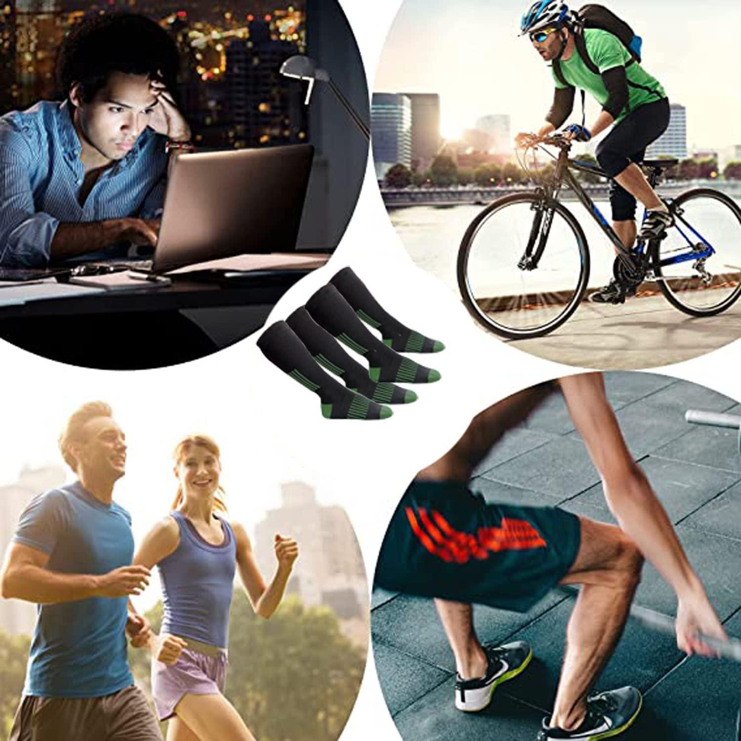 Vyoma Vyoma Smart Compression Socks for Men & Women | Unisex Knee High Running Socks for Travel Athletic Nurse | Medical Improved, Blood Circulation | Pain Relief & Travel Swelling Lags Compression Socks (1 Pair of Socks)