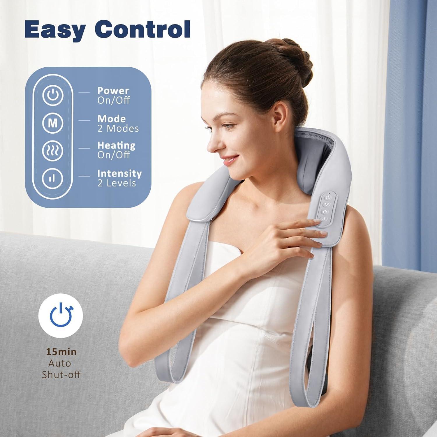 SELLASTIC SELLASTIC Neck and Back Massager, Neck Massager with Heating, Body Massager for Body Aches and Pains Relief, Electric 5D Cervical Neck Massage Machine for Deep Tissue Neck, Back, Shoulders, Waist and Legs - 6 Month Warranty