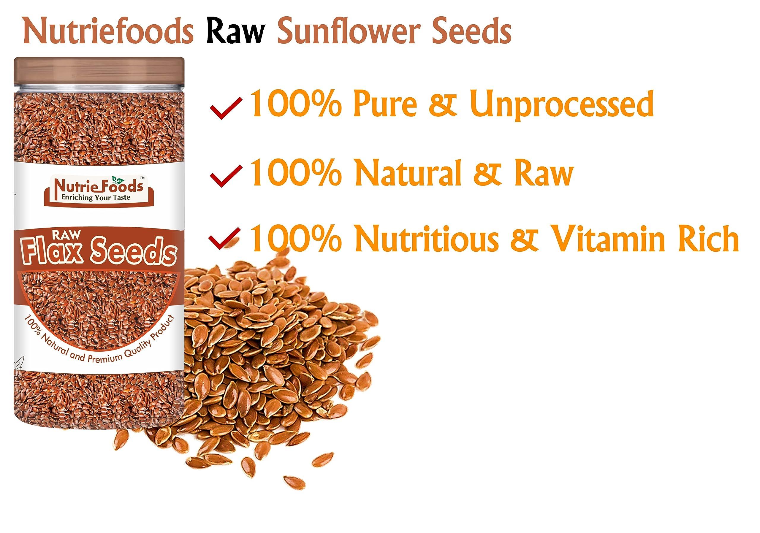 \"NUTRIEFOODS\" Enriching Your Taste \"NUTRIEFOODS\" Enriching Your Taste Raw Pumpkin and Flax Seeds Combo (Pack Of 2)| Power Packed with Nutrition | 100% Raw & Minimal Processed Natural Product (400g)