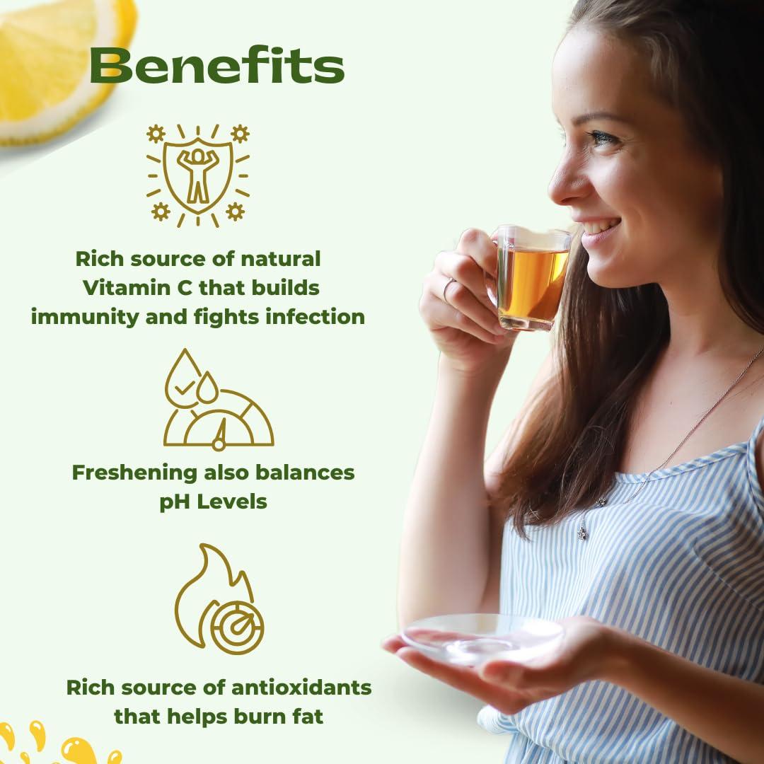 18 Herbs Organics Health with Herbs 18 Herbs Organics Health with Herbs Green Tea with Lemon (40 Tea Bags - 54 grams - Tin Caddy - Pack of 1) Lemon Green Tea Fights Infection - Chemical Free Unique Round Immunity Booster Tea Bags
