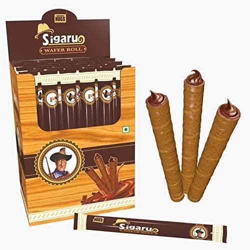 Hugs Hugs Sigaru Wafer Roll - Chocolate flavoured wafer rolls - 24 pieces (288g)