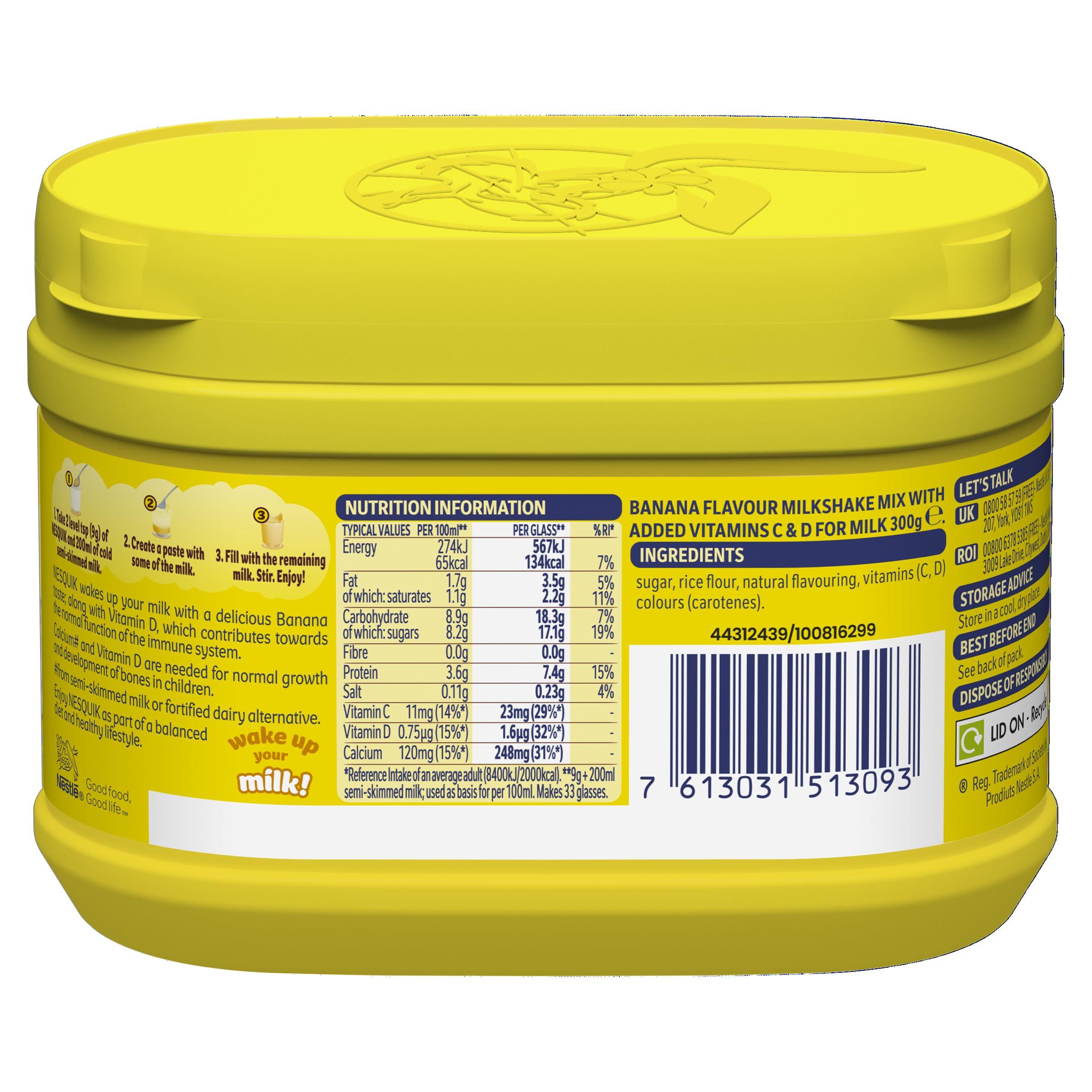 Nestle Nestle Nesquik Banana Flavour Milkshake Mix, 300 g