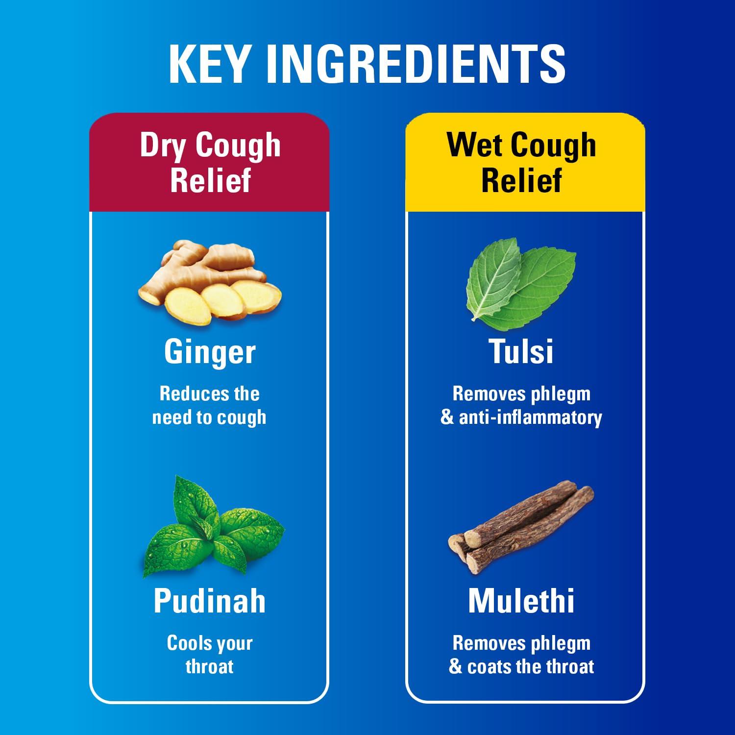 Vicks Vicks Cough Syrup, 100ml Bottle - Fast Relief for Dry & Chesty Coughs with Tulsi & Ginger, Ayurvedic Ingredients, Non-Drowsy Formula, Easy to Carry, Over-the-Counter (OTC)