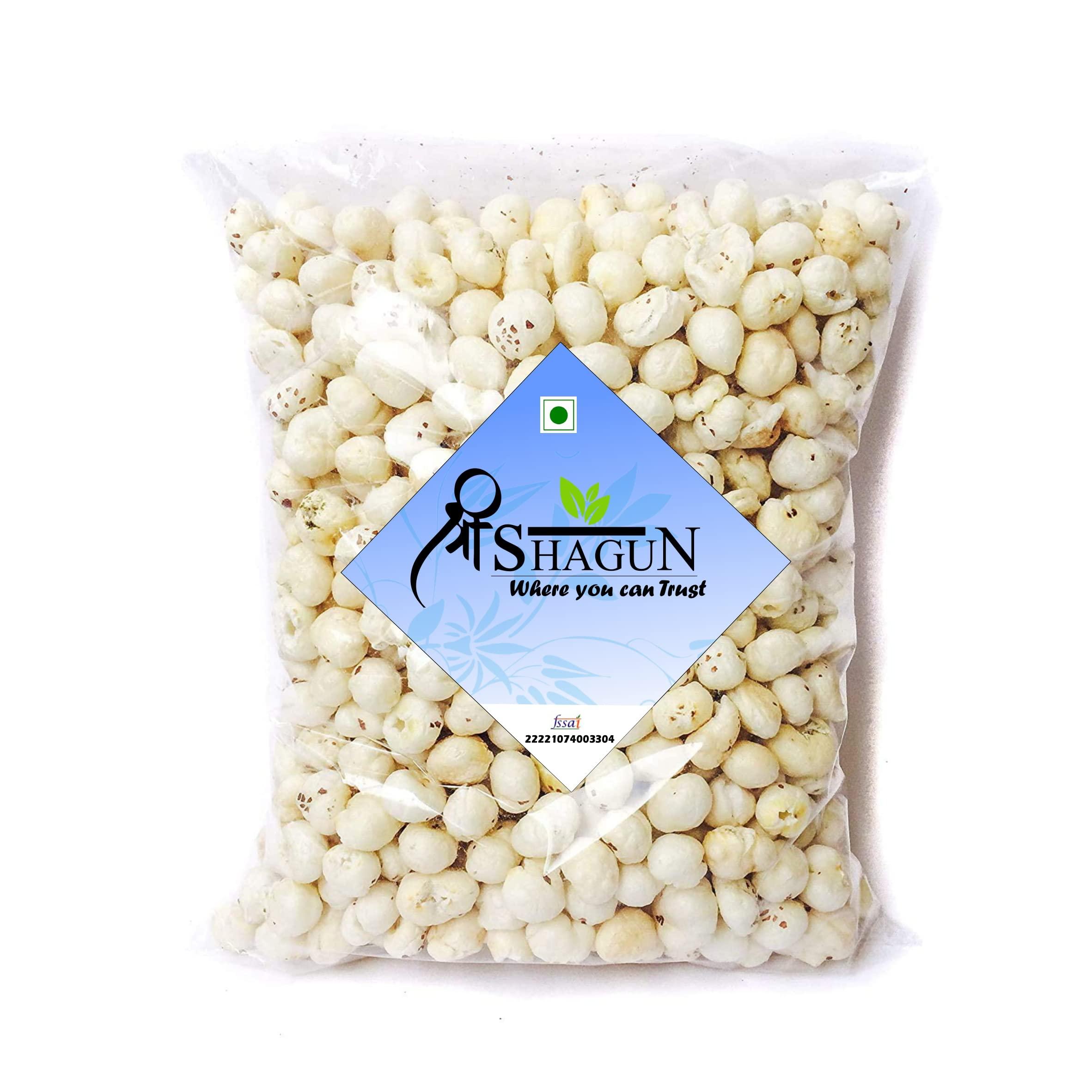 SHAGUN SHAGUN Handpicked Lotus Seeds Fox Nuts Premium Phool Makhana Pop / Gorgon Nut Puffed Kernels (250 Gram)