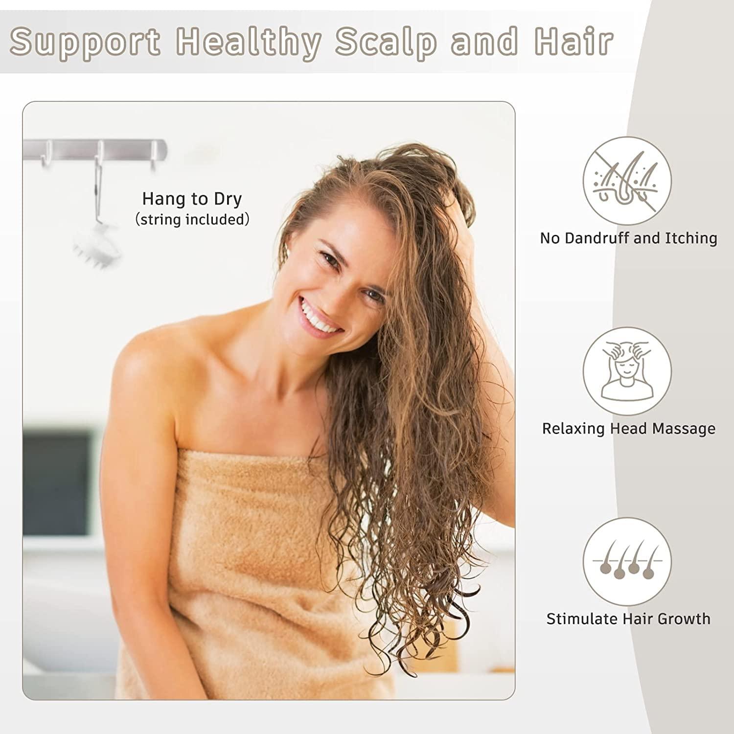 Renesmee RENESMEE Hair Scalp Shampoo Massager Brush - Silicone Bristles - White