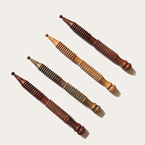 Iwud Iwud Acupuncture Jimmy Stick Acupressure massager Tools in wood (Brown) (Pack of 4) Reflexology Acupressure Tools||acupressure stick in wooden||acupressure stick wooden||