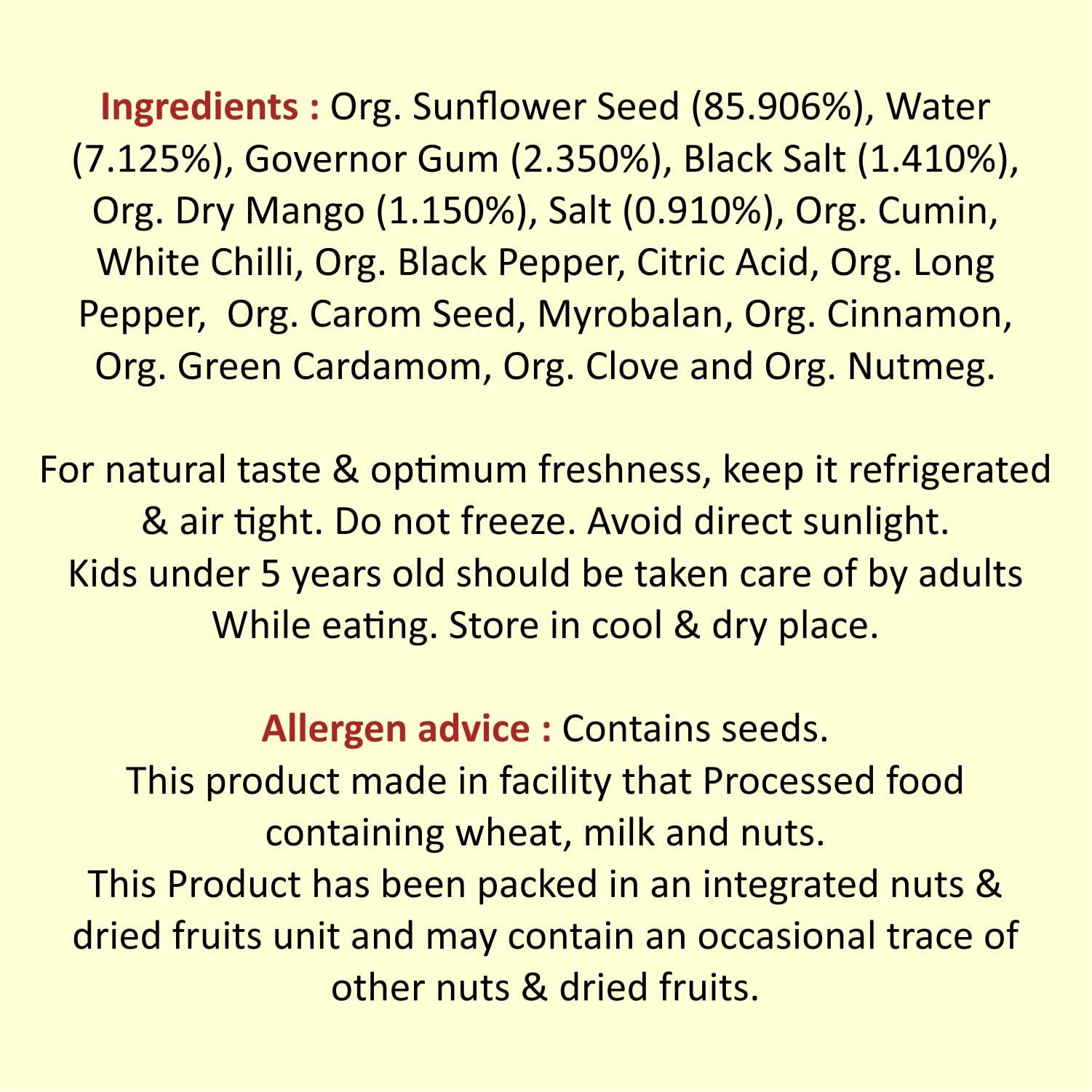 CAVE MAN Caveman Organic Roasted Sunflower Seeds 200 Gm | Gluten Free Fibre Rich Diet Snacks