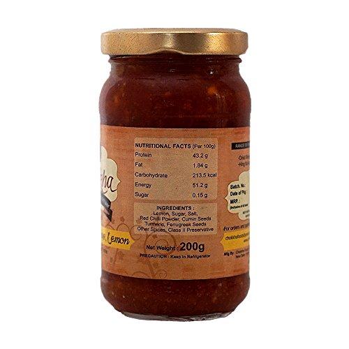 Chokkha Chookha Traditional Homemeade Hing Mango & Sweet & Sour Lemon Pickle (Hing Aam Khatta Metha Nimbu) | No colour Added | Vegan | 100% Oil-Free | Combo of 2 | 200 Gm Each