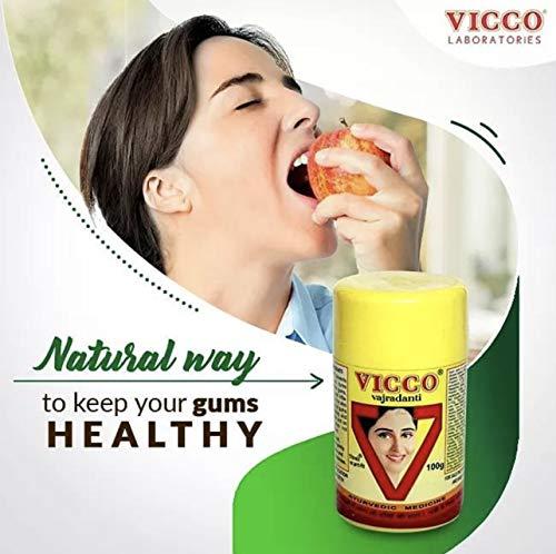VICCO VICCO VAJRADANTI POWDER For Strong and Healthy Teeth & Gums (200g, 3)