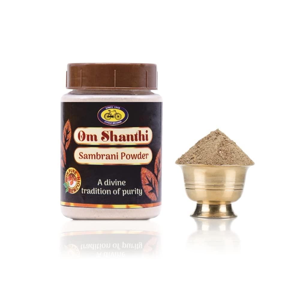 Om Shanthi POOJA MADE PURE Om Shanthi POOJA MADE PURE Cycle Pure Sambrani Powder Original & Pure Dhuno Dhoop, 100 Gm (Pack Of 4), Ideal For Daily Puja, Festive Occasions & Special Ceremonies, Sambrani/Loban Powder For Pooja