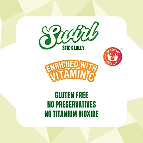 ZUBI THE FUN CANDY Zubi Swirl Stick Lollipops (36 Pcs Per Box) Assorted fruit flavour, Enriched With Vitamin C
