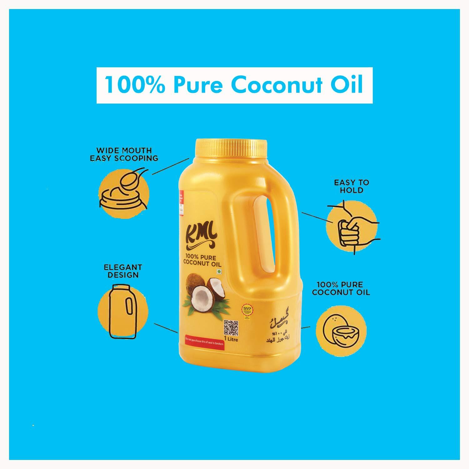 KML KML Export Quality Coconut Oil 1L Pack of 1.