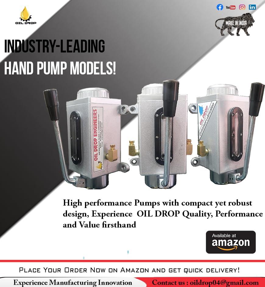 Generic Y-8 Lubricating Manual Oil Pump Hand Lubrication 0.5L CNC 6mm Double Outlet Port OIL Drop