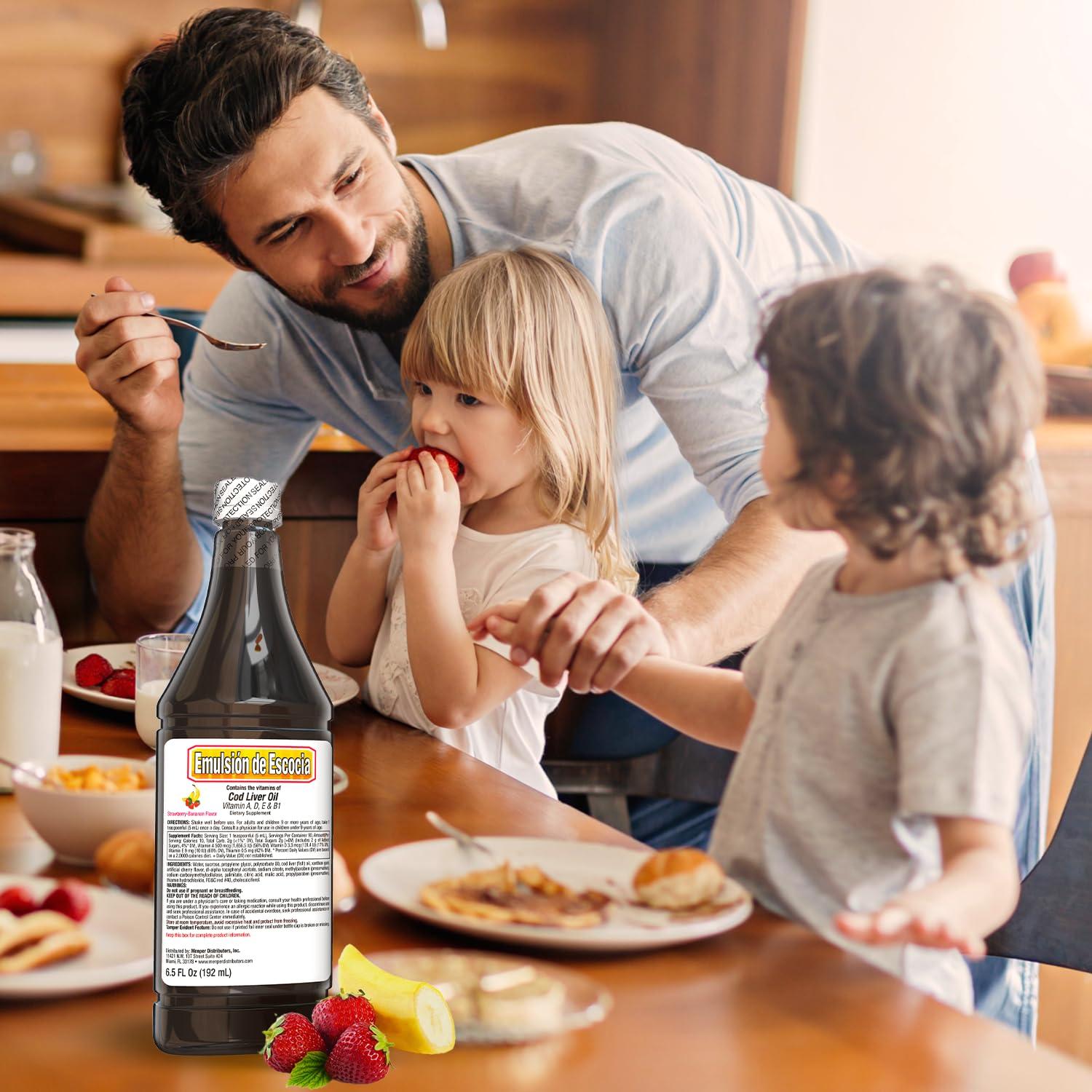 PharmaLab PharmaLab Emulsion De Escocia Strawberry/Banana 6.5 Oz Vitamin A, D and E