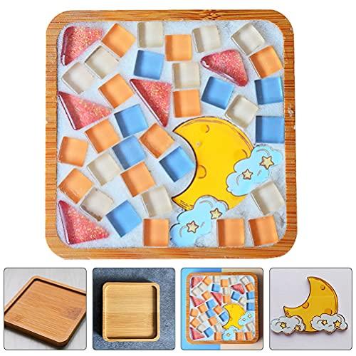 HEALLILY 1 Set DIY Mosaic Coasters Kit Handmade Art Kit Craft Material Supplies