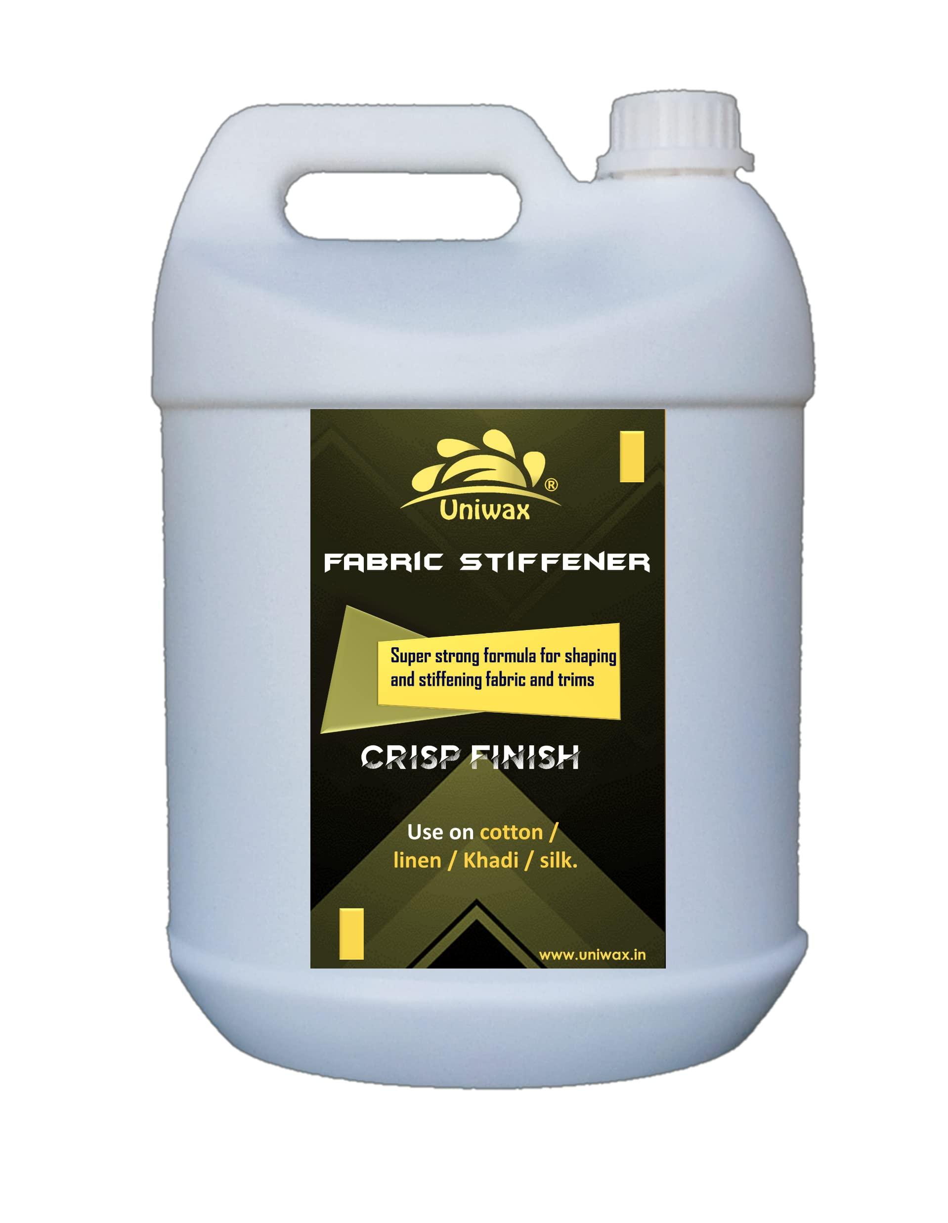 uniwax Uniwax Fabric Stiffener, Liquid Starch/Fabric Hardener 5 Litre