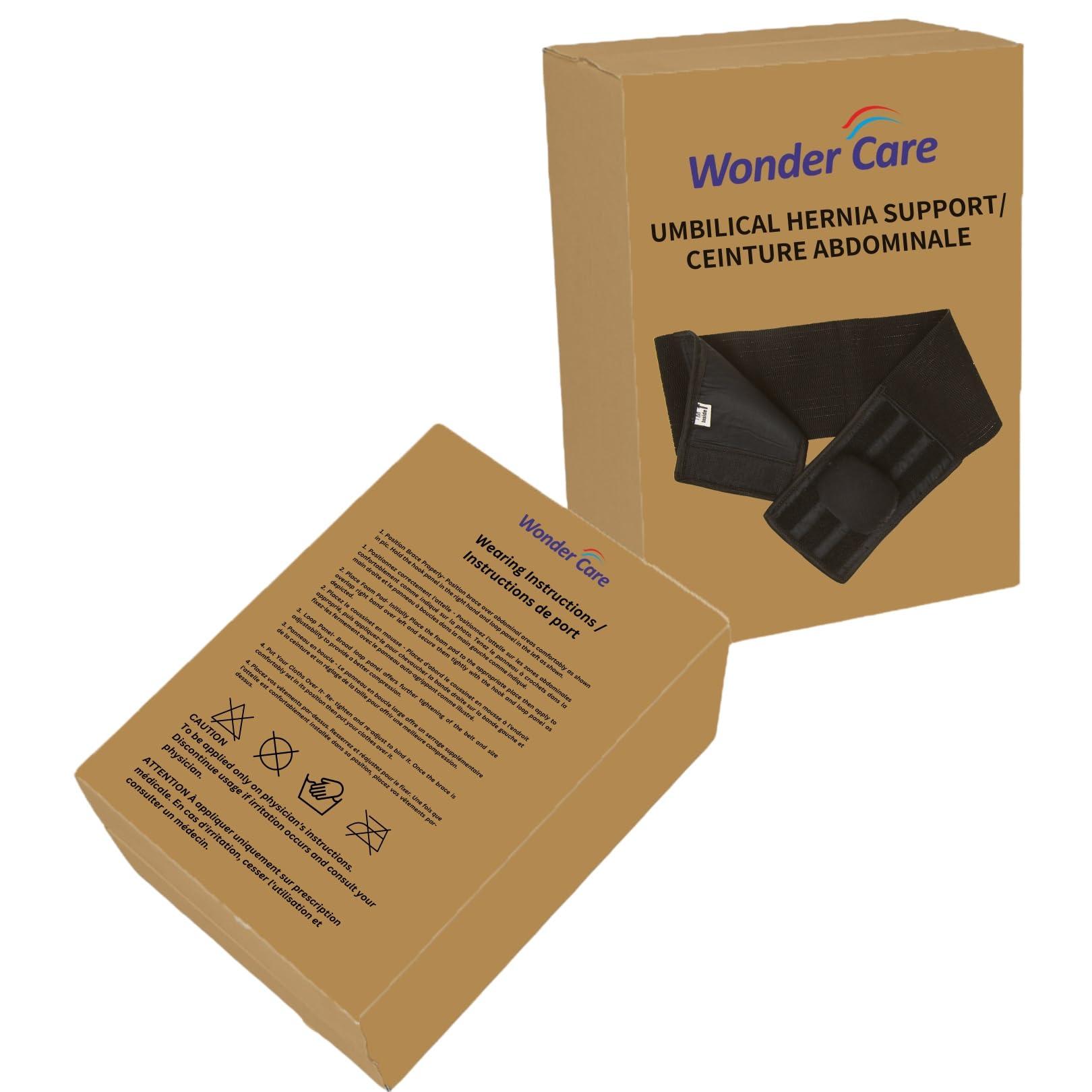 Wonder Care Wonder Care Polyester Umbilical Hernia Belt Hernia Support Brace with Removable Compression Pad Navel Hernia Pain Relief for Men & Women (4XL)