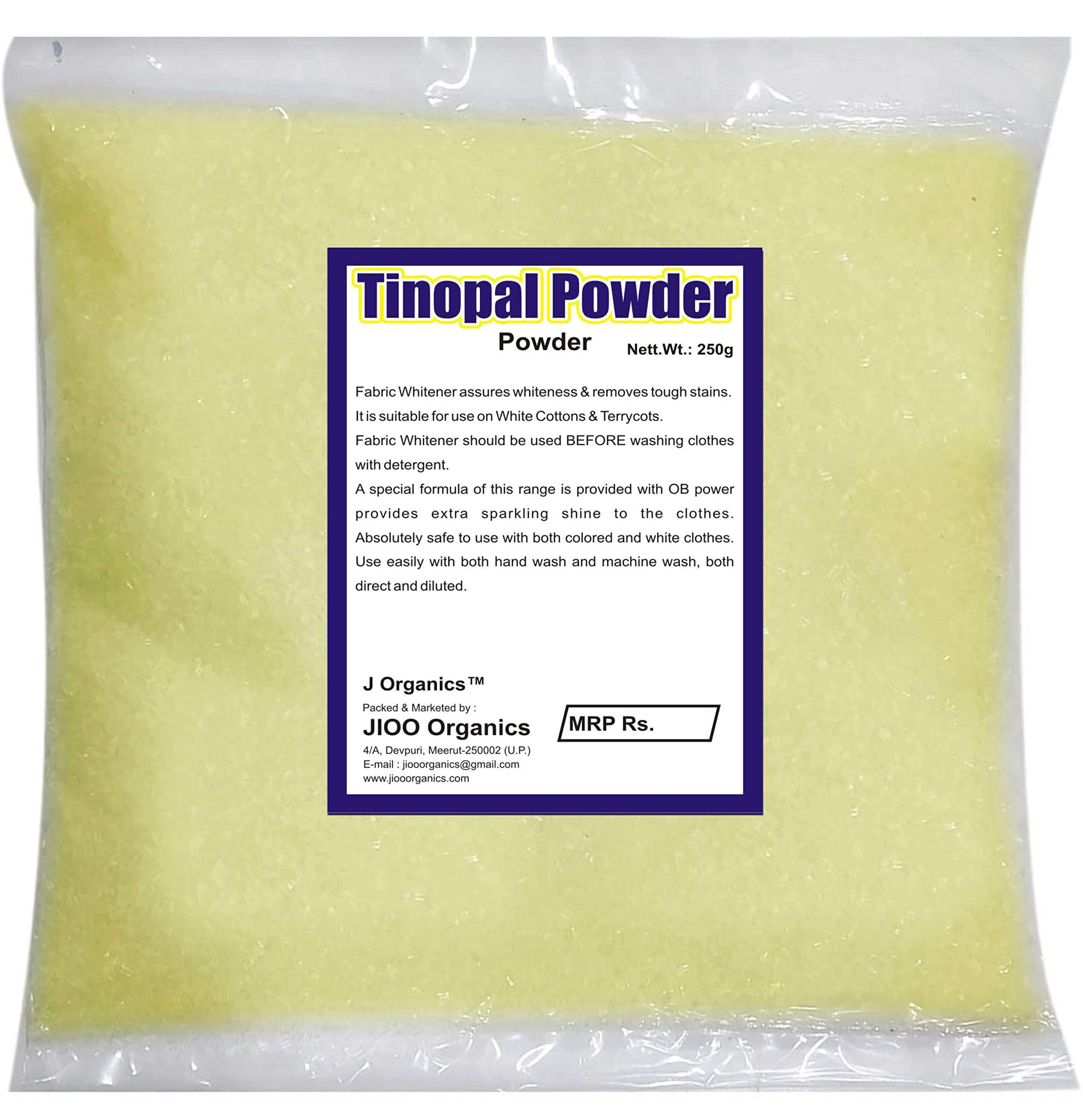 J Organics J Organics Tinopal Optical Brightening Agent | Safe and Effective for Whitening Fabrics - 250 grams, Powder