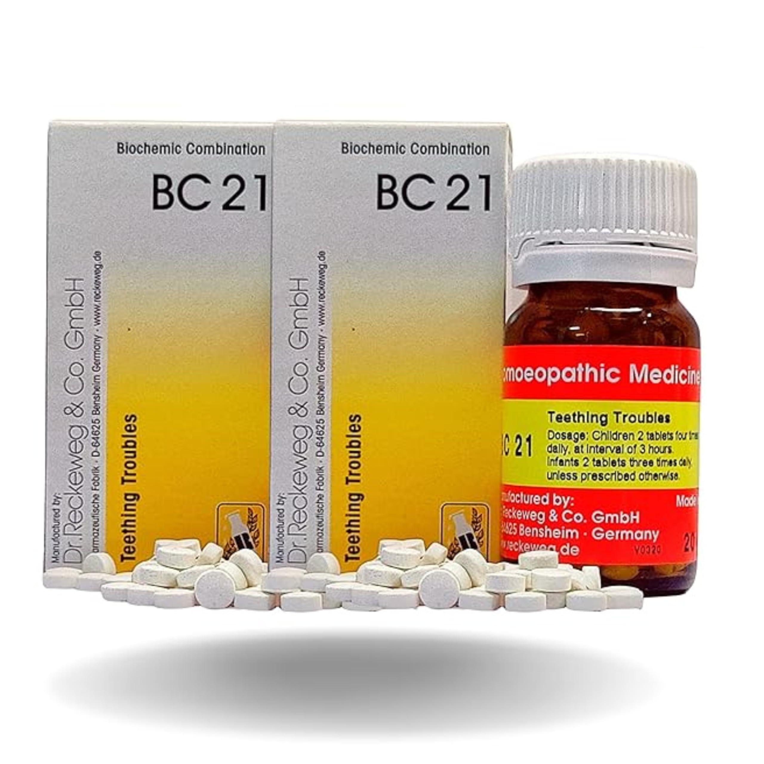 JUNSU JUNSU BC 21 || Bio Combination 21 Teething Tablets Homeopathic Medicines (Pack of 2)