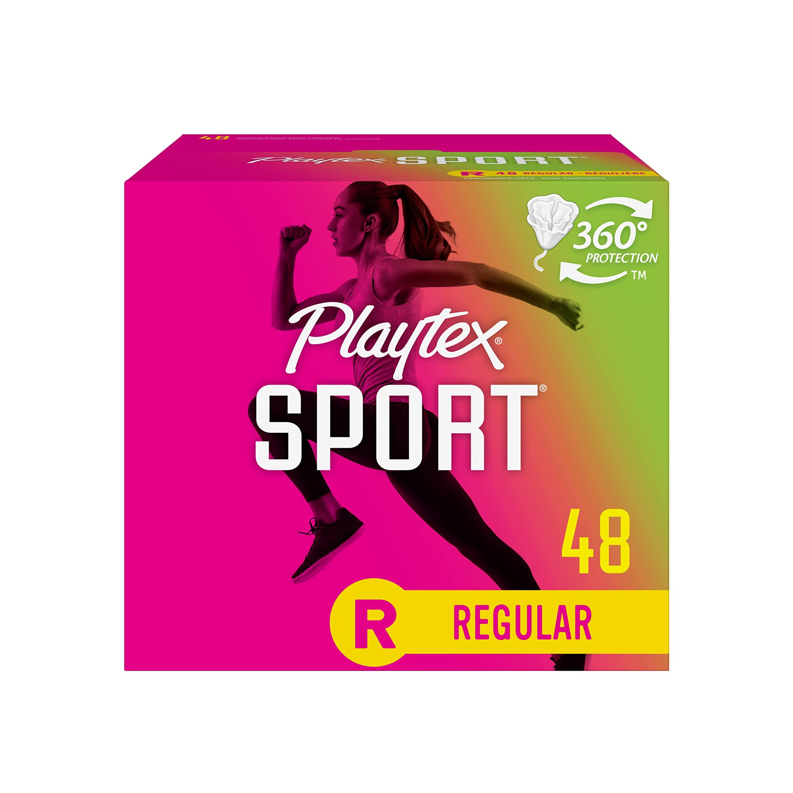 Playtex Playtex, Sport Tampons Regular Absorbency, White, Unscented, 48 Count