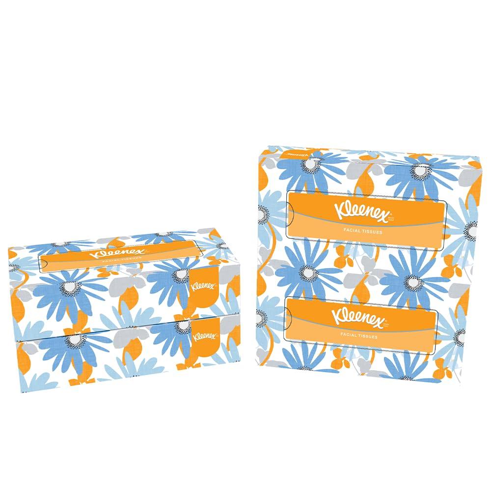 Kleenex KLEENEX® Facial Tissue Box 60036-2 ply Flat Box Facial Tissue - 4 Tissue Boxes x 100 Face Tissues - Sheet Size 20 x 20 cm (400 facial tissue)