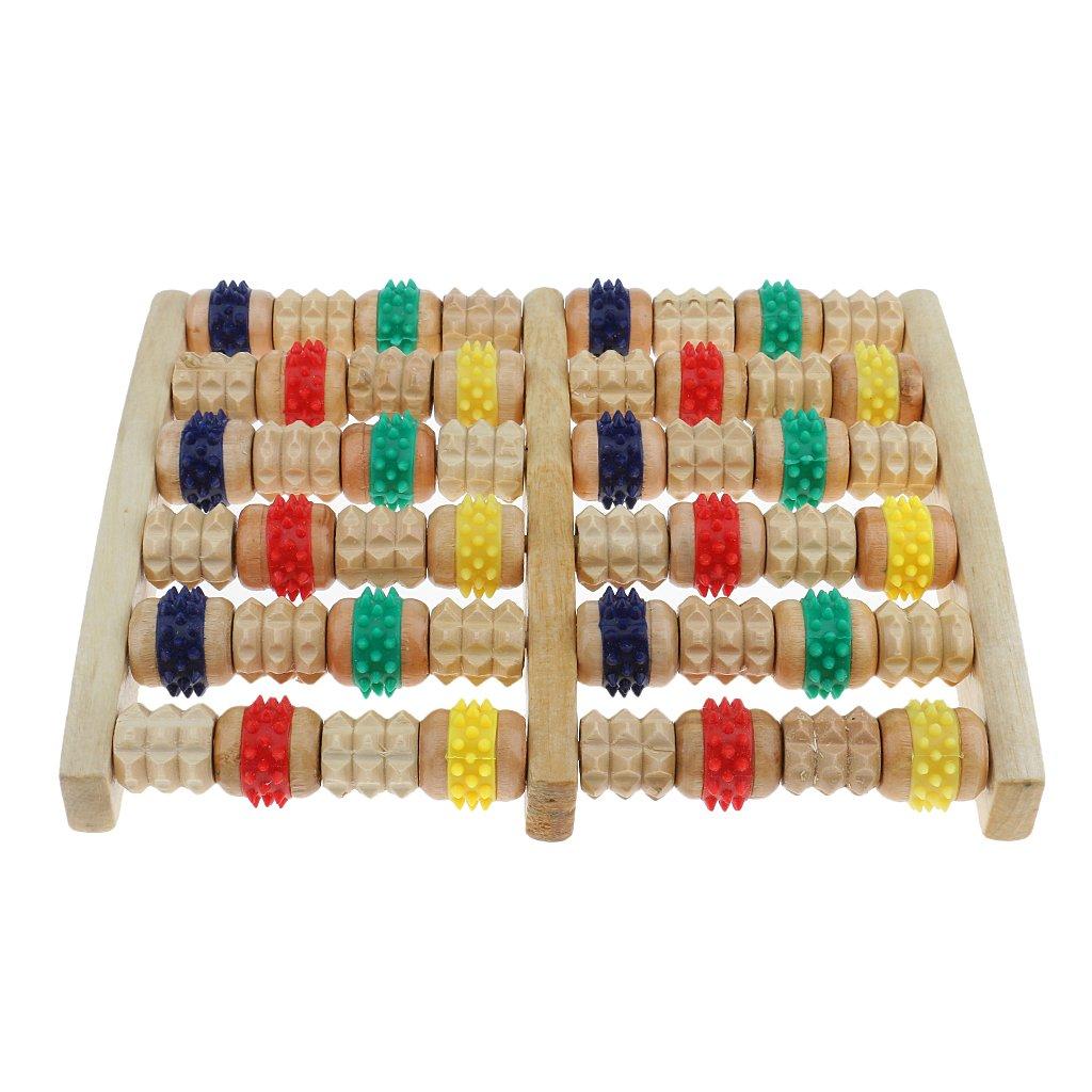CALANDIS CALANDIS Wooden Dual Foot Massager Reflexology Foot Massage Roller Plantar Fasciitis Relief Acupressure Tool | 1 piece foot massager roller