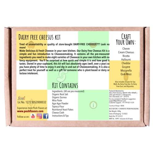 Alla's Posh Flavors Alla's Posh Flavors DIY Dairy-Free Cheese Kit | Make Quick & Easy Mozzarella, Ricotta, Cheddar, Gruyere & Other at Home | Recipes & Pre-Measured Supplies for About 4 kilograms of Dairy-Free Cheese