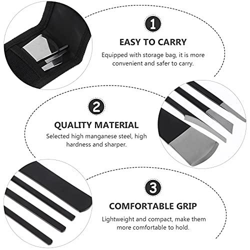 HEALLILY 4 Pcs 1 Set Foot Files Practical Callus Removers Foot Polishing Tools (Black) Decor