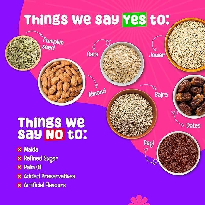 Yogabar Yogabar Wholegrain Breakfast Muesli | Dark Chocolate Cranberry | No Added Sugar with Almonds Whole Grains and Seeds | 400g Each