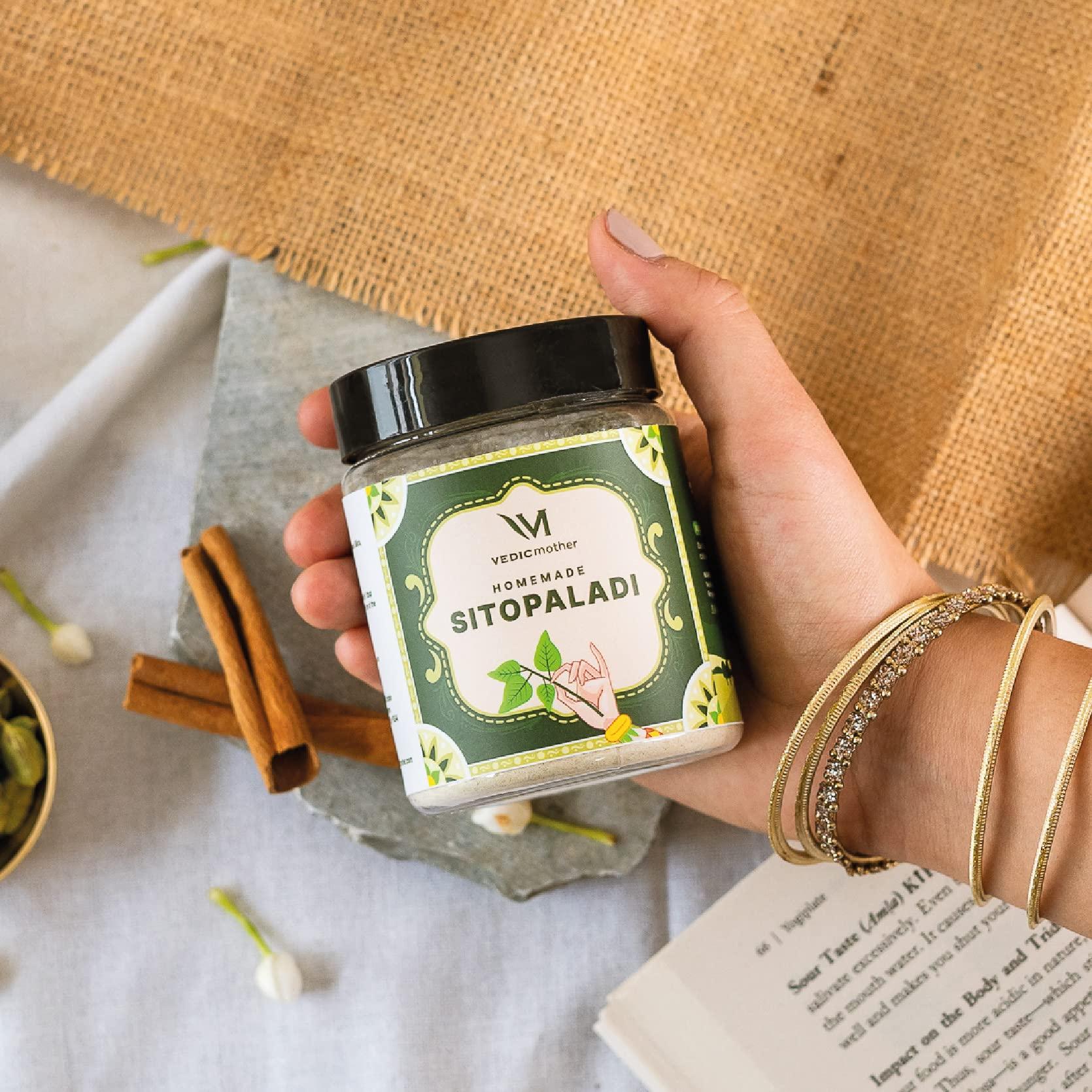 Vedic mother Vedic Mother Cough and Cold Combo Pack of Honey 350gm & Sitopaladi 150gm | Certified Handmade Products with Blend of Natural Herbs & Ingredients | No Added Preservatives