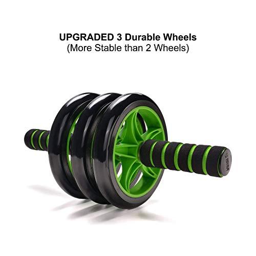 Birudmart Birudmart 3-in-1 AB Wheel Roller Kit - Odoland AB Roller Pro with Resistant Band,Knee Pad,Anti-Slip Handles,Storage Bag and Training Program - Perfect Abdominal Core Carver Fitness Workout for Abs