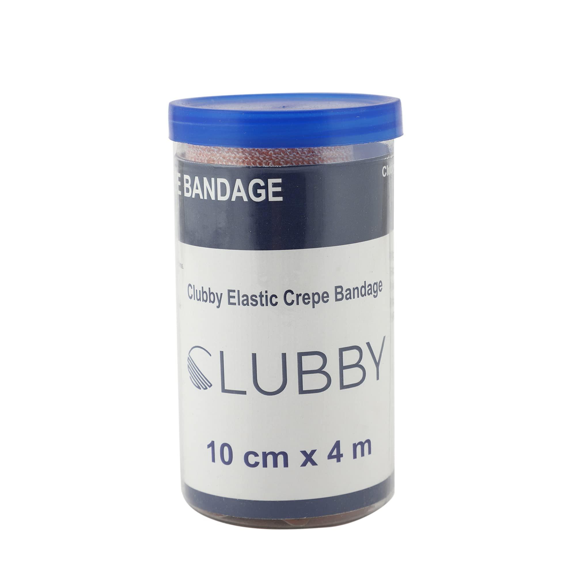 Clubby Clubby Crepe Bandage for knee,leg,wrist,ankle,elbow,hand,foot,finger and toe support(10 cm)(4-M)