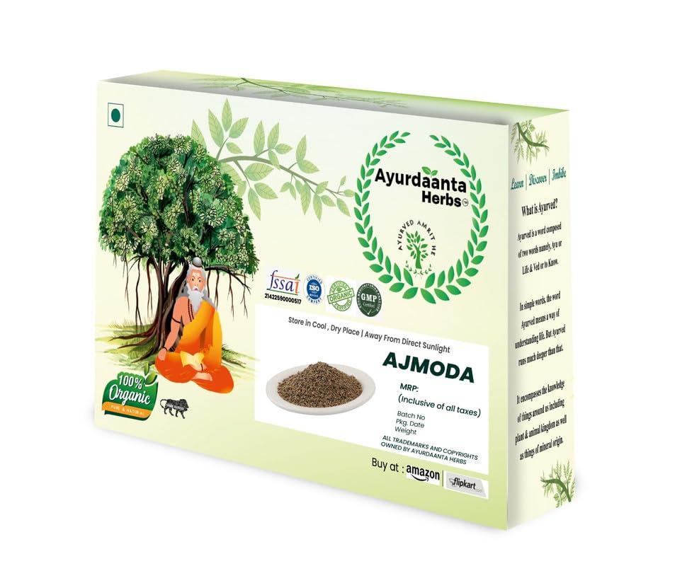Ayurdaanta Herbs Ayurdaanta Herbs - Ajmoda/Ajmod (BEST QUYALITY) 250 Gr. | AJMOD | APIUM GRAVEOLENS | CELERY SEEDS | AJMODA SEEDS | AJMOOD | AJHMOD | AJAVANA | 250 Gr | 250 Gr