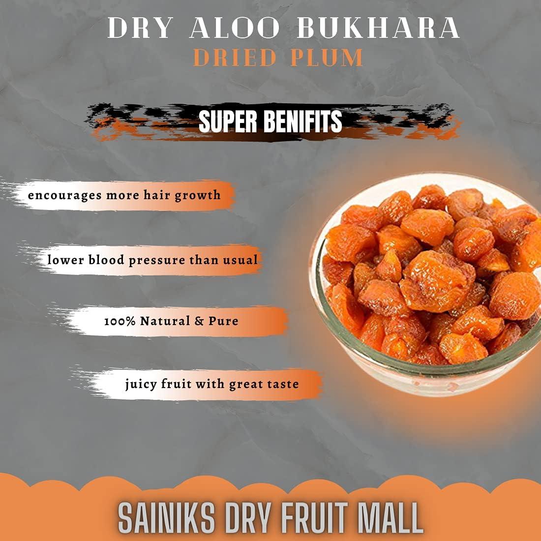 SAINIK\'S Dry Fruit Mall - Start UR Day \"Traditio Sainik\'s Dry Fruit Mall Aloo Bukhara Dry | Aloo Bukhara Dry | Dried Plum Jumbo | Alpagoda Pandu | Alpakoda Pazham (800 Gram)