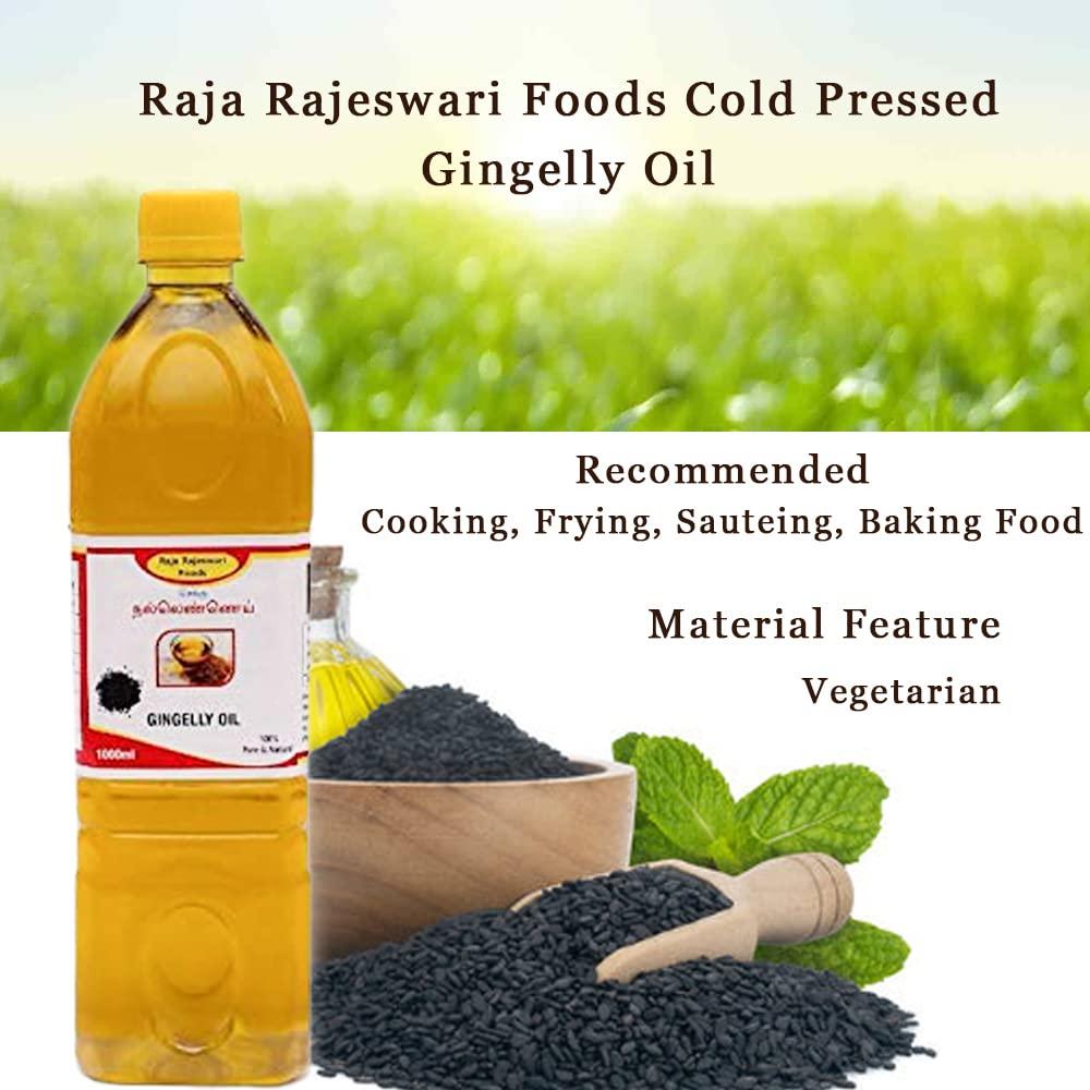 Raja Rajeswari Foods Raja Rajeswari Foods Cold Pressed Gingelly Oil for Cooking | Edible Gingelly Oil | Sesame Oil | Sesame Oil for Cooking | Edible Sesame Oil | 1 Liter
