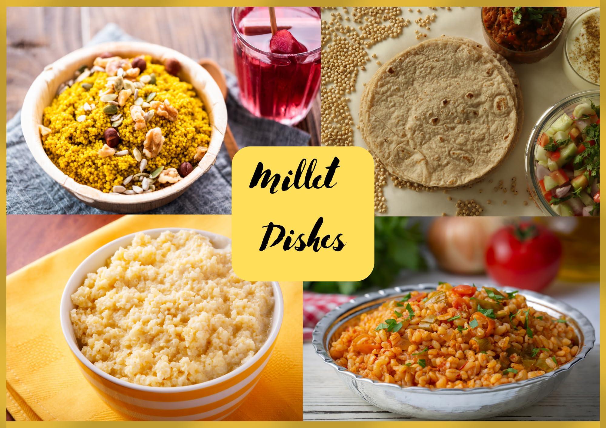 SiriMart Sridhanya combo pack of 5 positive millets having browntop millets | 1 kg Unpolished Millet Combo Pack of 5, Browntop, Foxtail, Kodo, Barnyard, and Little Millet [Total 5 kg], Natural Farm Grown