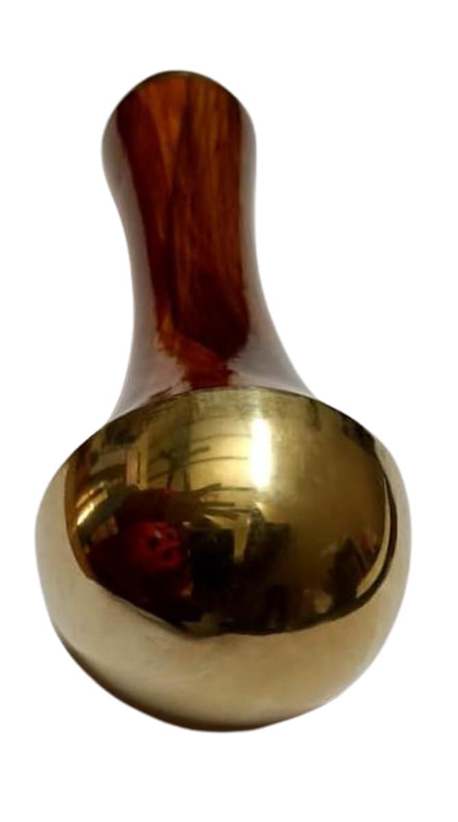 WITSOUL WITSOUL kansa Wand face and Foot Massager/Unique Design - 2 in 1 Massager/Two Different Sizes of Kansa Cups with Teak Wood Handle