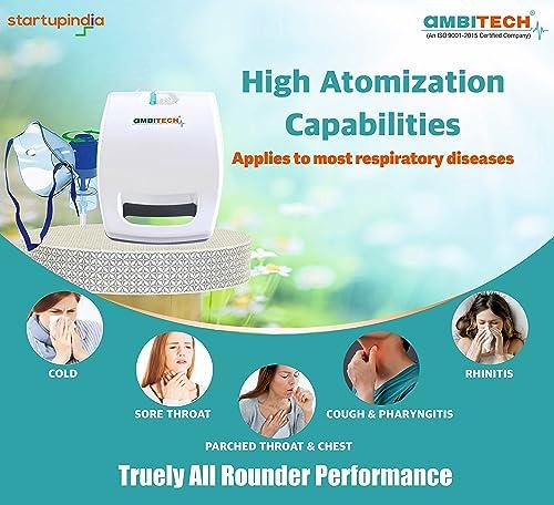 AMBITECH AmbiTech Easy NC 12 Nebulizer Machine With 2 Year Replacement Warranty For Adults & Kids