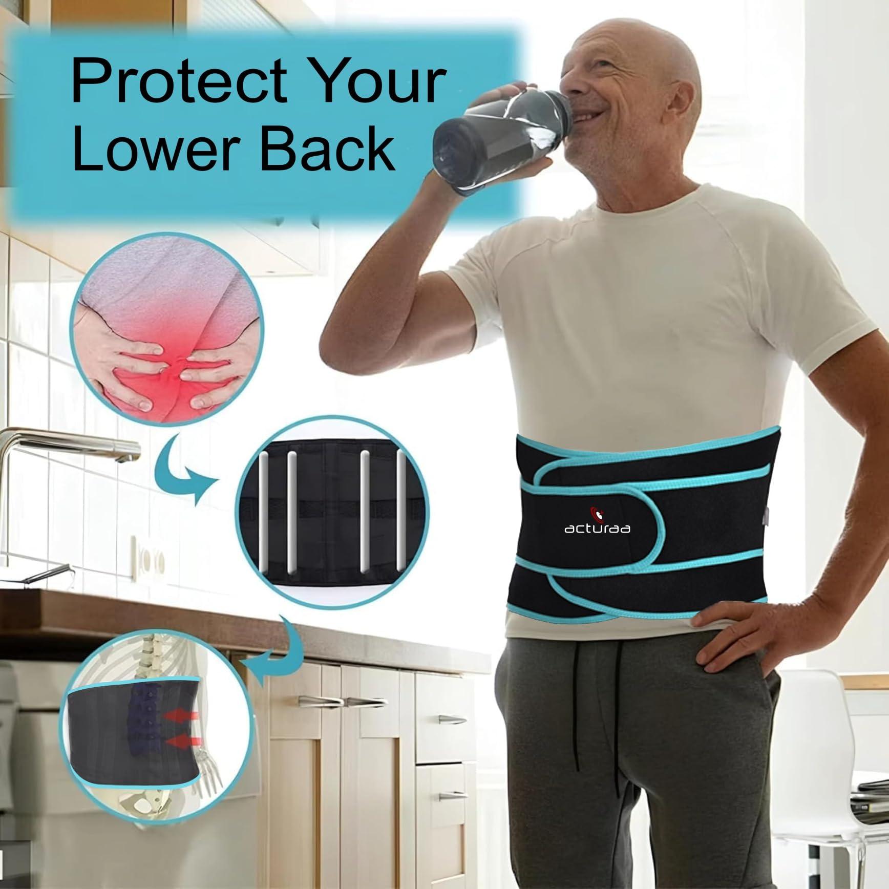 acturaa acturaa Plus Size Back Brace for Woman and Man - 2XL to 5XL Extra Large Lower Back Support with Straps and Compressions, Herniated Disc Back Pain Relief, Abdominal Plus Size Binder (Plus Size)